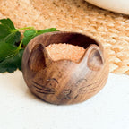 Cat Salt Bowl Kitchen - Wood La Vie Bien Cat Salt Bowl