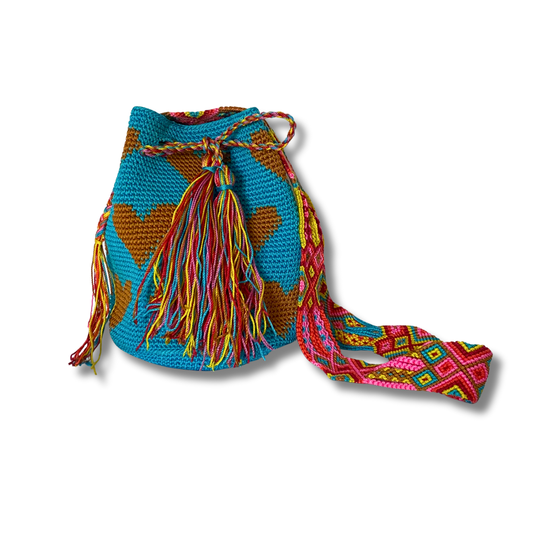 Catalina Hearts Crochet Cross - Body Bag One of a Kind - Mexico Bags La Vie Bien Catalina Hearts Crochet Cross - Body Bag One of a Kind - Mexico