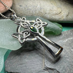 Catherine Celtic Cross Necklace in Sterling Silver Pendant La Vie Bien Catherine Celtic Cross Necklace in Sterling Silver