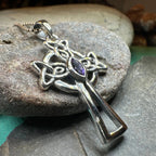 Catherine Celtic Cross Necklace in Sterling Silver Pendant La Vie Bien Catherine Celtic Cross Necklace in Sterling Silver