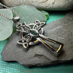 Catherine Celtic Cross Necklace in Sterling Silver Pendant La Vie Bien Catherine Celtic Cross Necklace in Sterling Silver