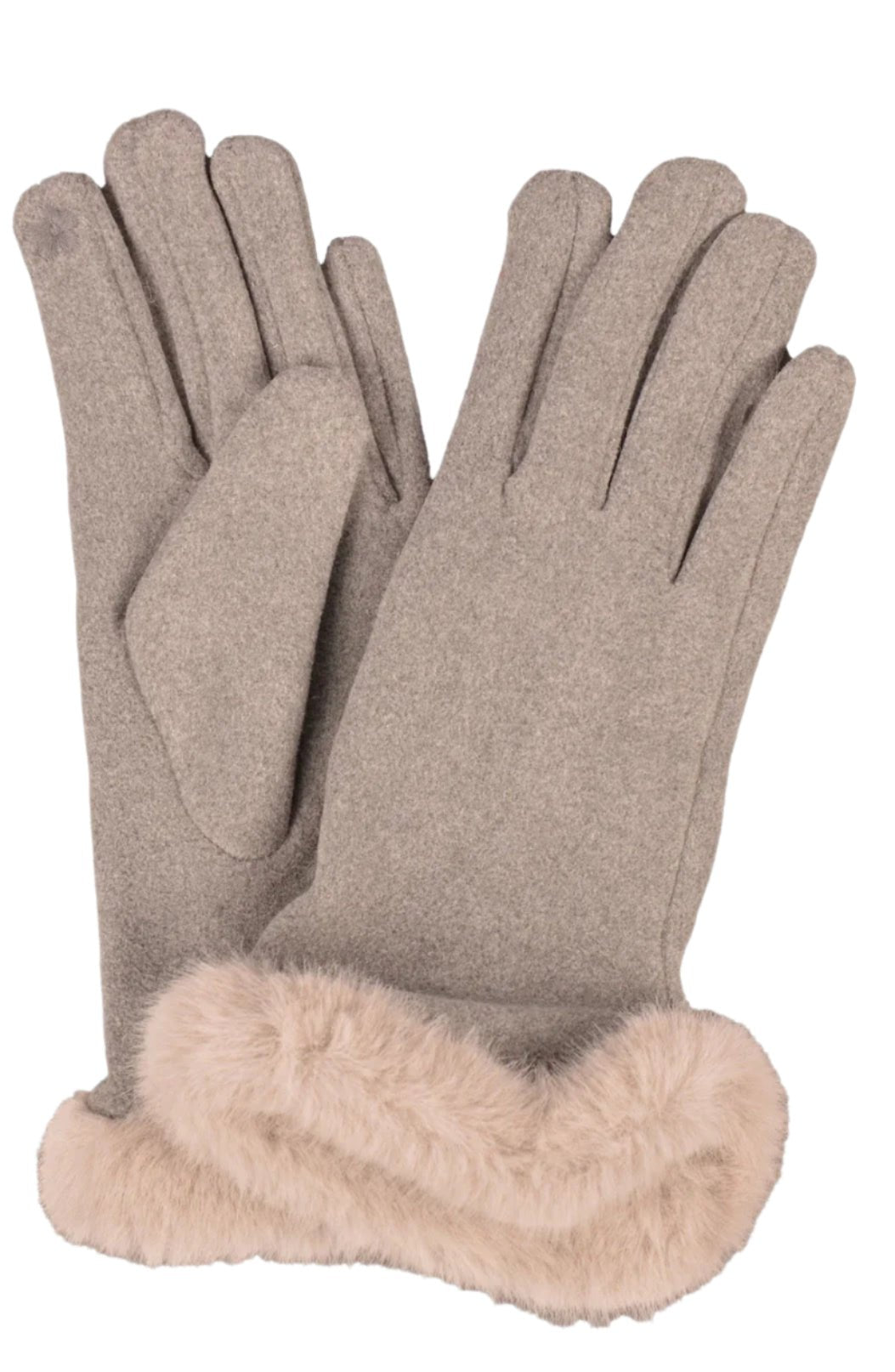 Catherine Lillywhite's Faux Fur Trimmed Gloves by The Strawberry Shop