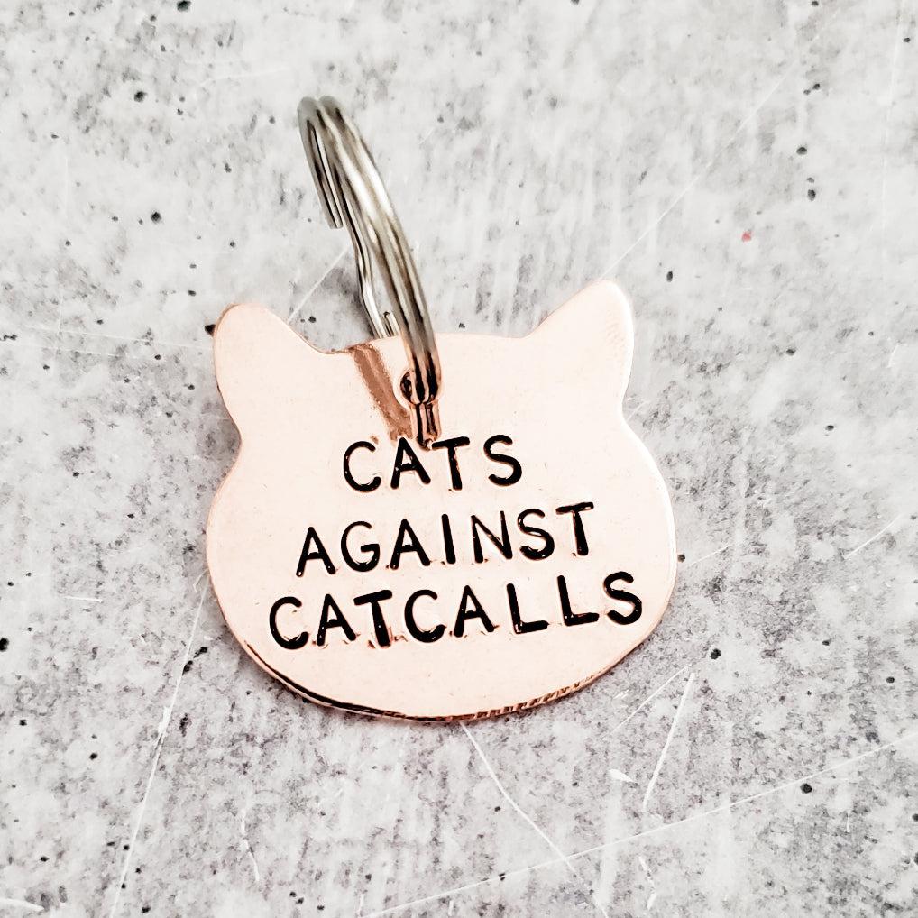 CATS AGAINST CATCALLS Copper Cat Keychain Key Chain La Vie Bien CATS AGAINST CATCALLS Copper Cat Keychain