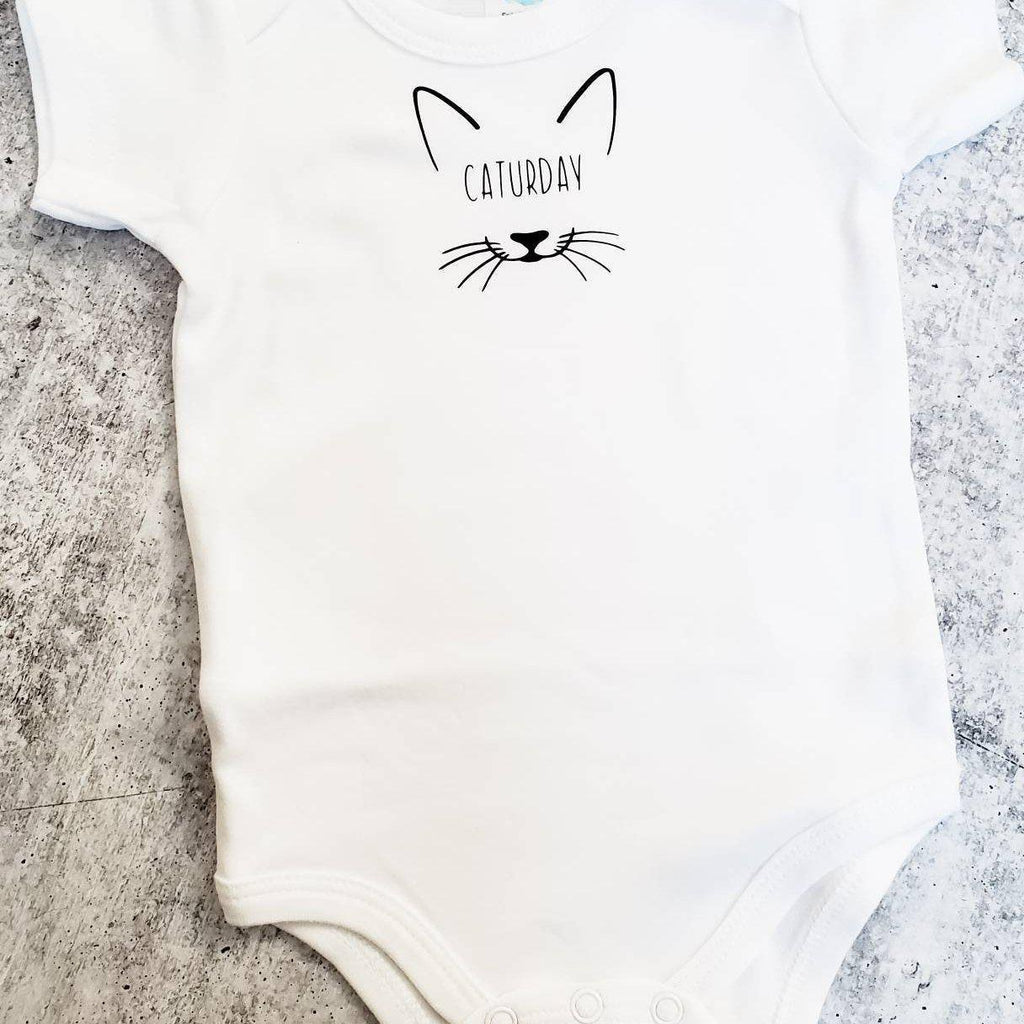 CATURDAY Short Sleeve Baby Bodysuit OR Toddler Tee Kids' Clothes La Vie Bien CATURDAY Short Sleeve Baby Bodysuit OR Toddler Tee