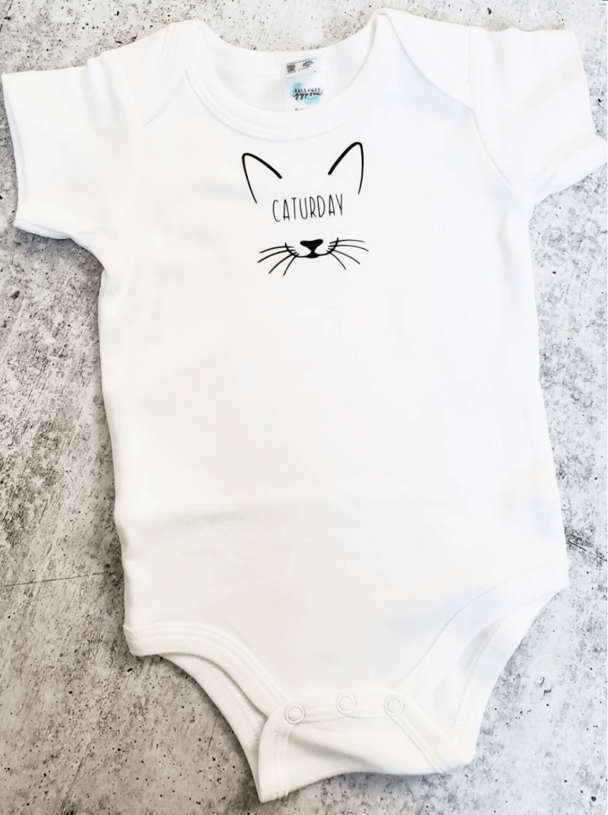 CATURDAY Short Sleeve Baby Bodysuit OR Toddler Tee Kids' Clothes La Vie Bien CATURDAY Short Sleeve Baby Bodysuit OR Toddler Tee