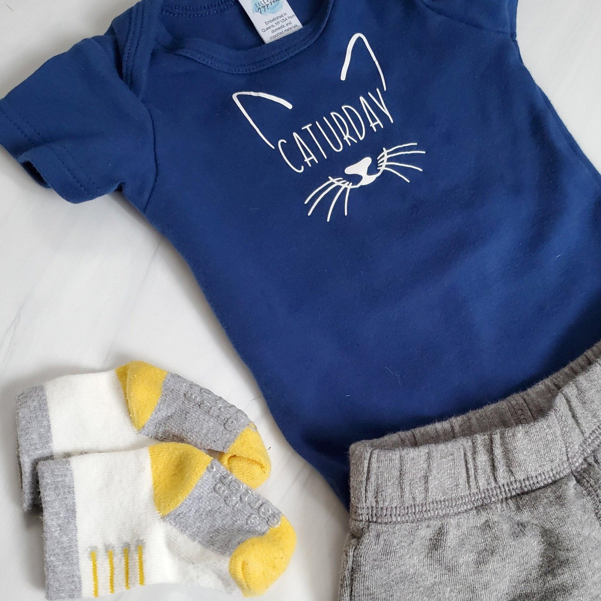 CATURDAY Short Sleeve Baby Bodysuit OR Toddler Tee Kids' Clothes La Vie Bien CATURDAY Short Sleeve Baby Bodysuit OR Toddler Tee
