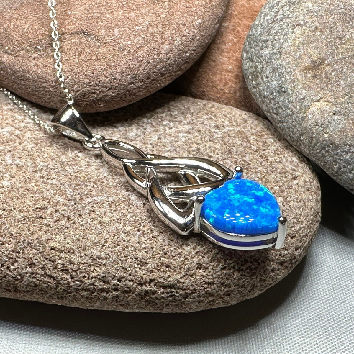 Cayla Opal Celtic Knot Necklace Pendant La Vie Bien Cayla Opal Celtic Knot Necklace