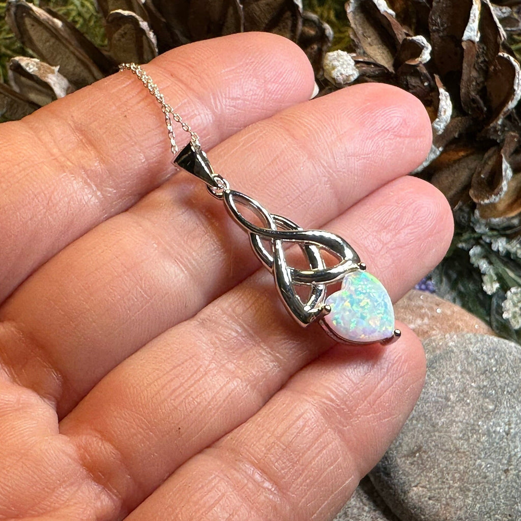 Cayla Opal Celtic Knot Necklace Pendant La Vie Bien Cayla Opal Celtic Knot Necklace