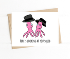 Squid Funny Valentines Card Card, Old Hollywood Casablanca, Anniversary Card by Five Dot Post