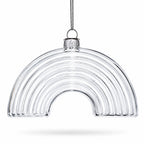 Rainbow Clear Glass Christmas Ornament