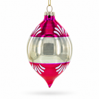 Vintage Tinsel Retro-Inspired Glass Christmas Ornament