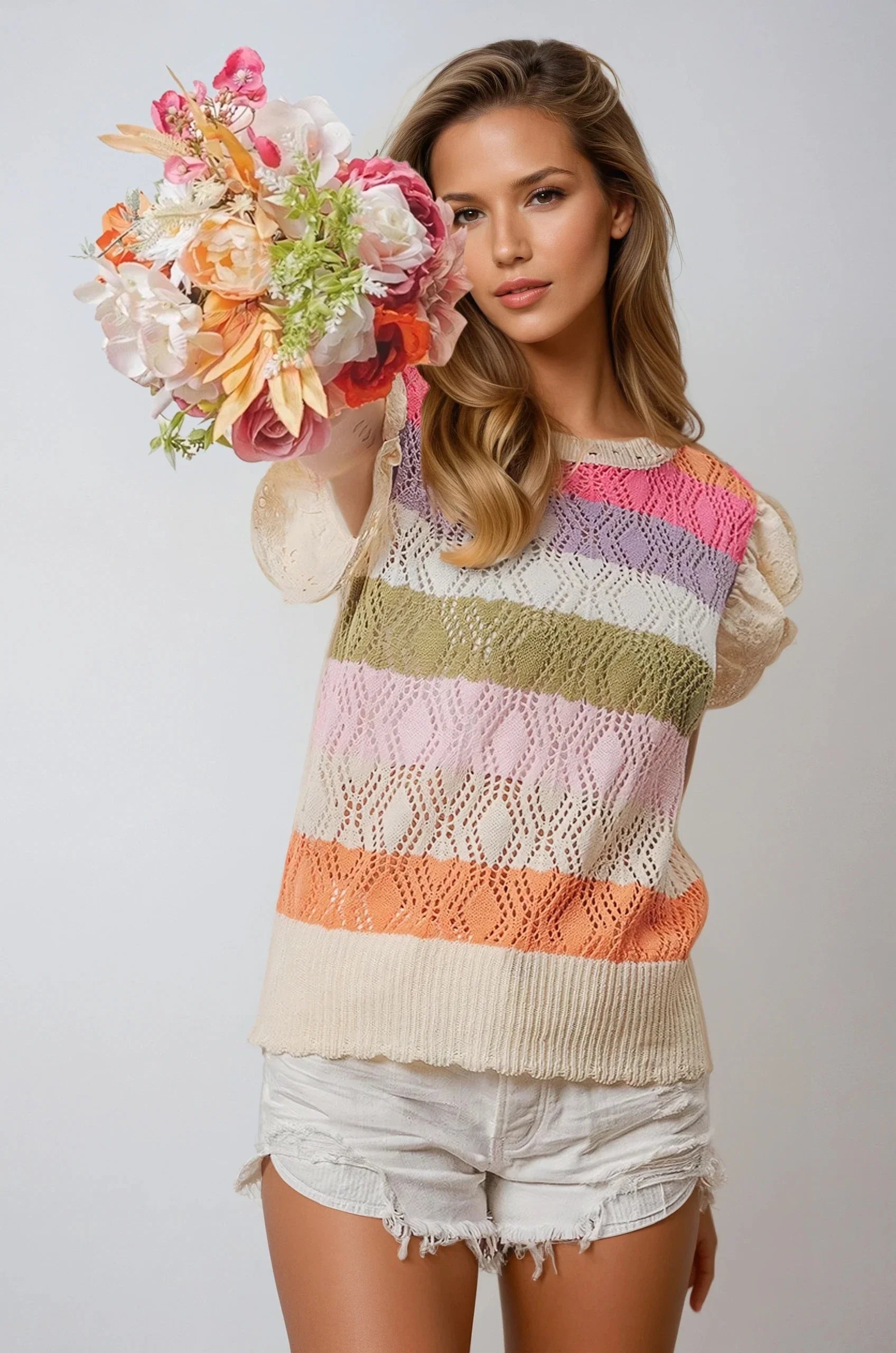 Sunshine Bliss Pointelle Knit Top