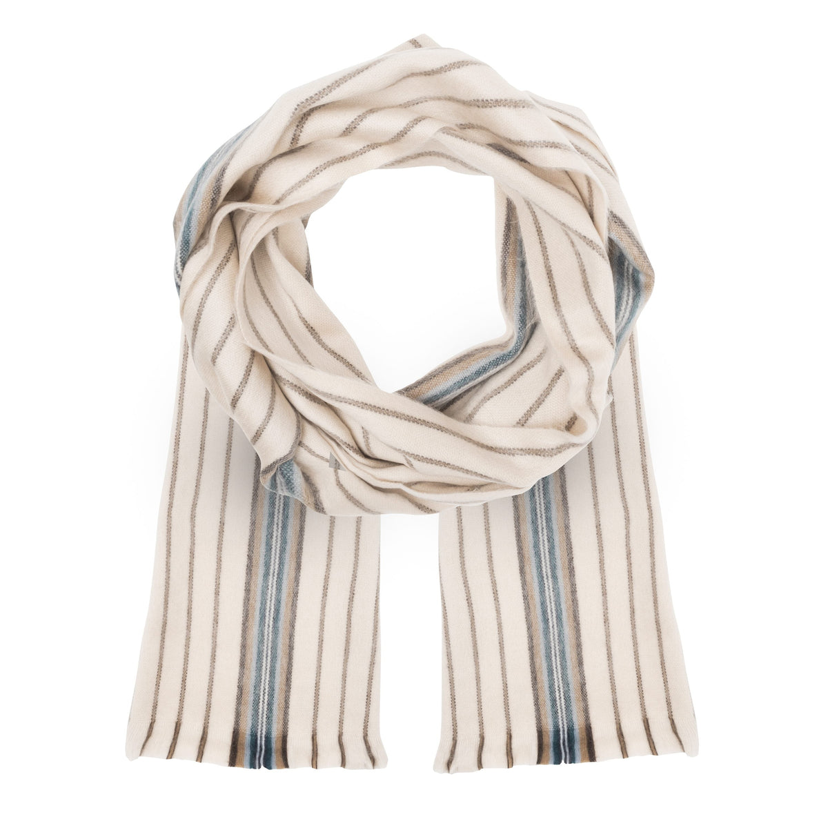 Alpaca Scarf (Blue Center Stripe)