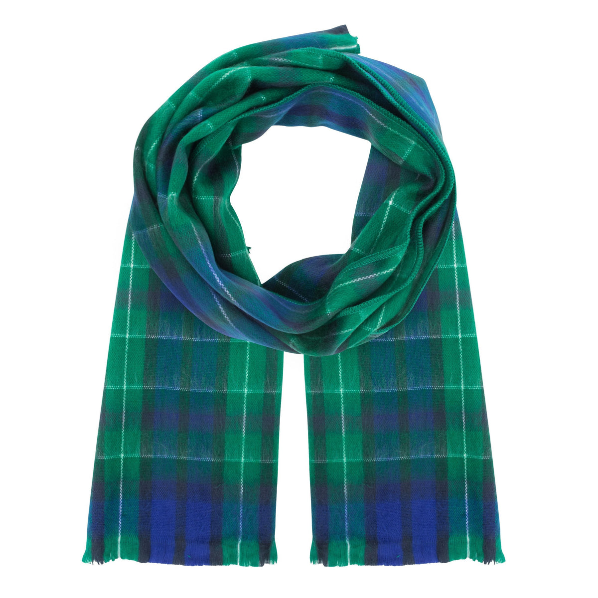 Alpaca Scarf (Bold Green Plaid)
