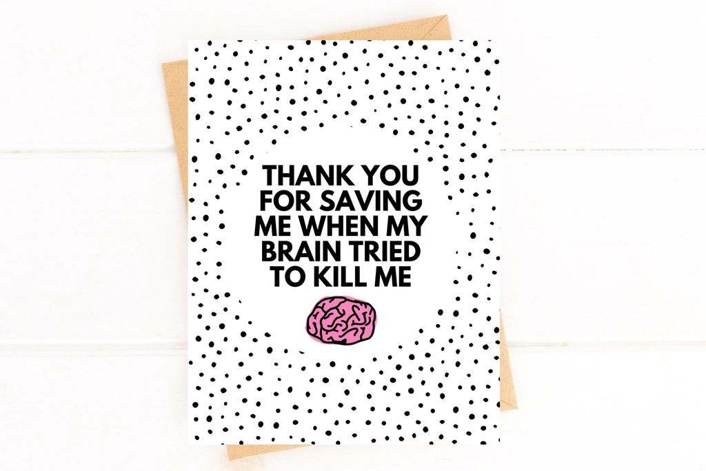 Thank You For Saving Me Brain Cancer Doctor Card by Five Dot Post