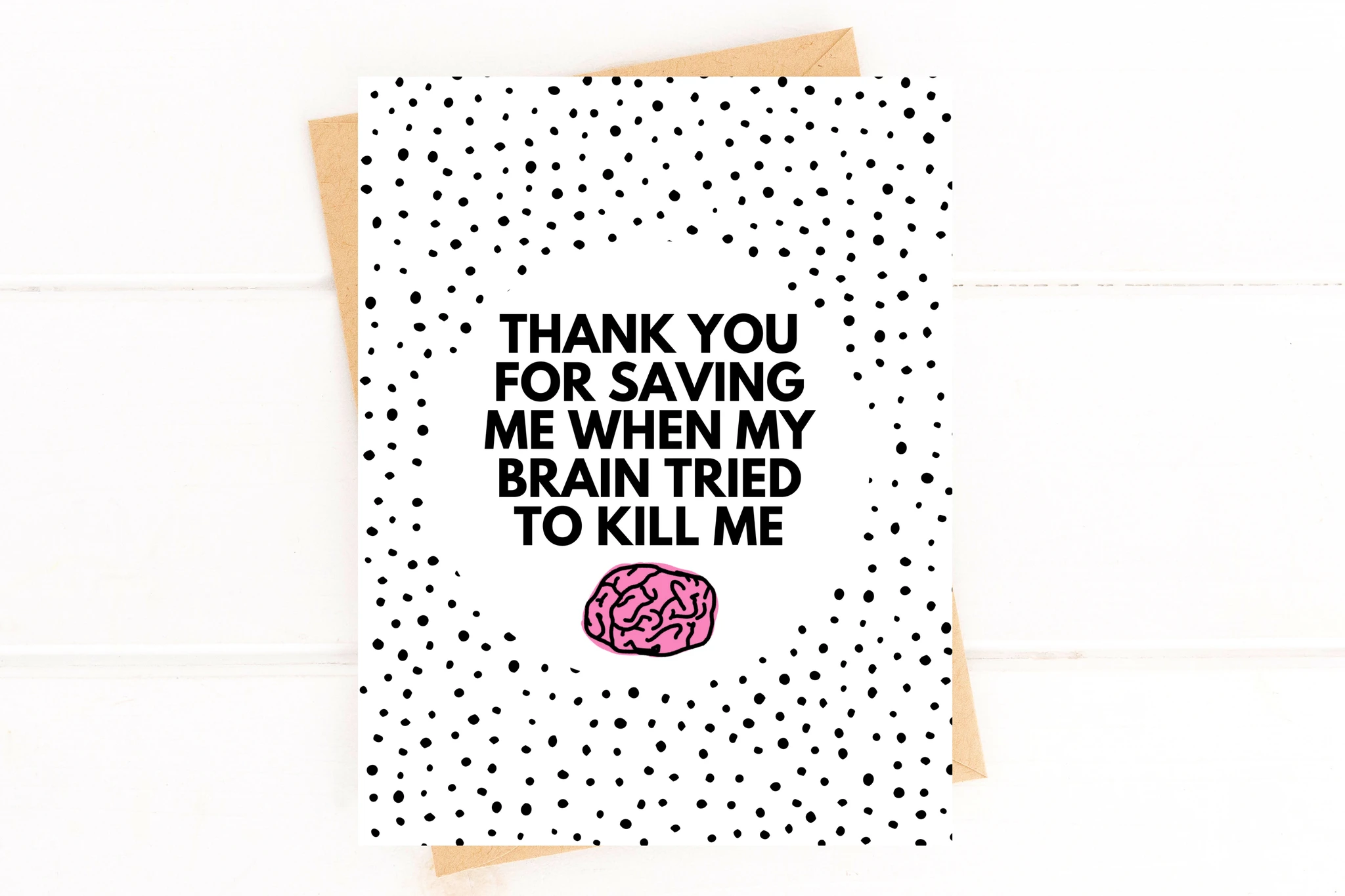 Thank You For Saving Me Brain Cancer Doctor Card by Five Dot Post