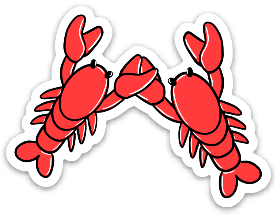 Lobster Love Vinyl Sticker You're My Lobster by Five Dot Post
