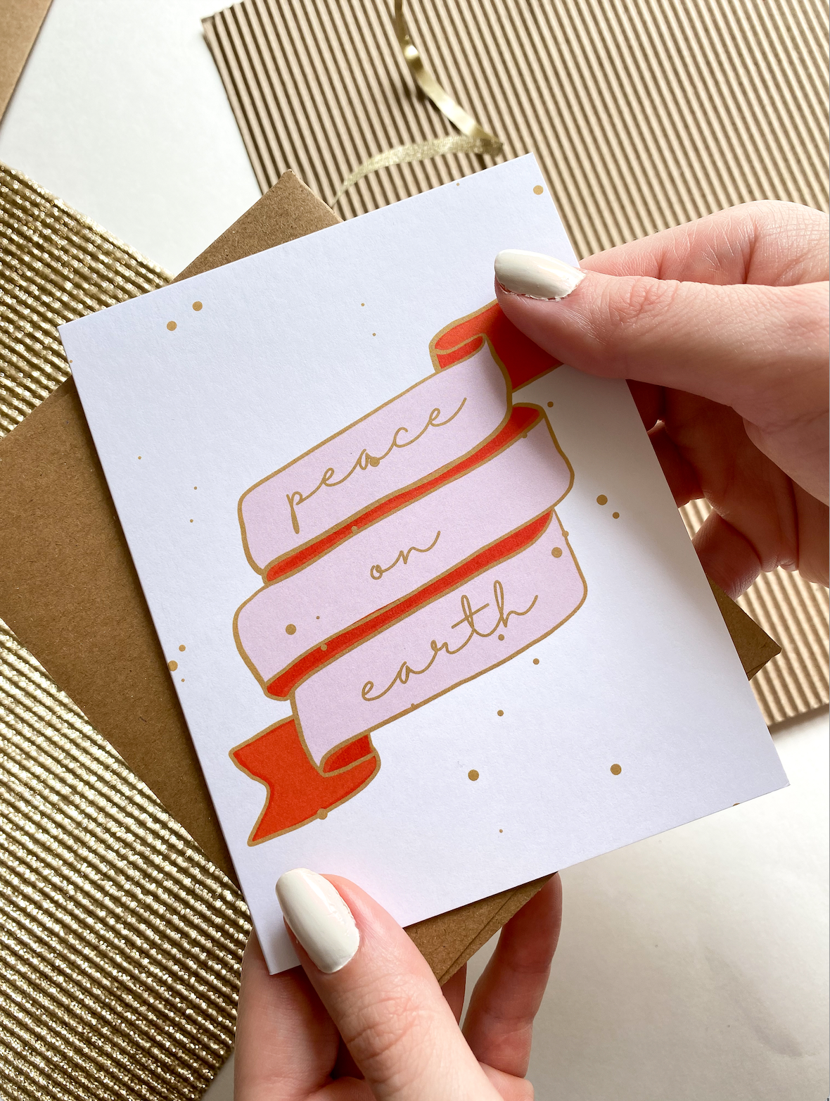 Peace on Earth Banner Christmas Card