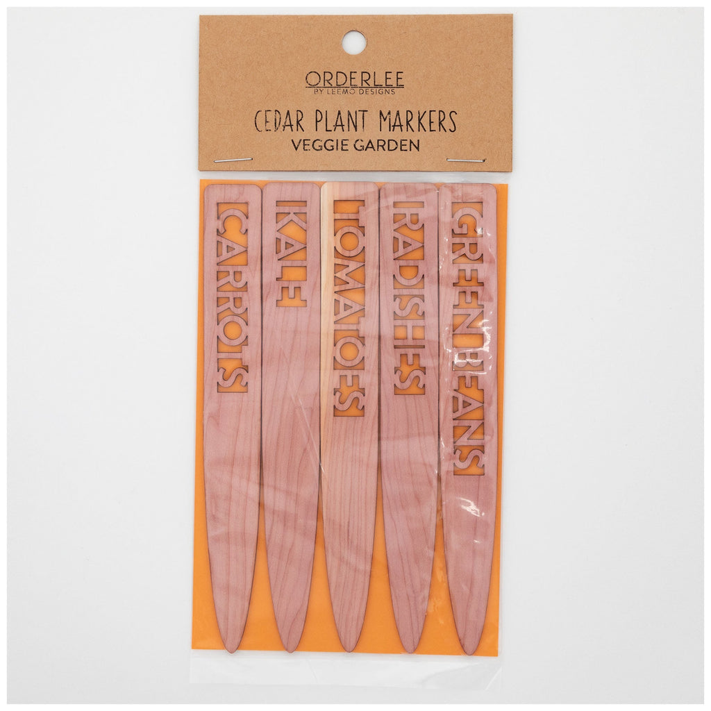 Cedar Plant Markers - Set of 5 Patio & Garden Accessories La Vie Bien Cedar Plant Markers - Set of 5
