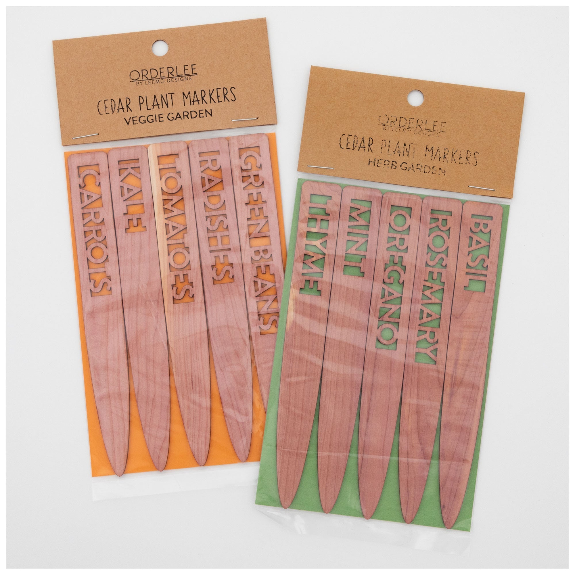 Cedar Plant Markers - Set of 5 Patio & Garden Accessories La Vie Bien Cedar Plant Markers - Set of 5
