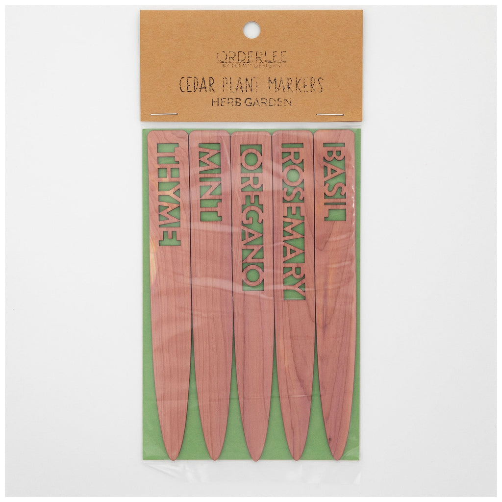 Cedar Plant Markers - Set of 5 Patio & Garden Accessories La Vie Bien Cedar Plant Markers - Set of 5
