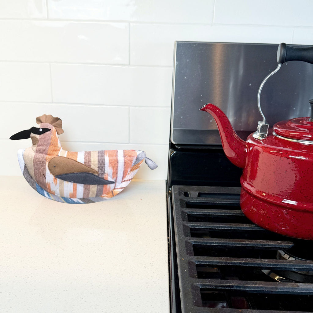 Cedar Waxwing Pot Holder Kitchen - Linens La Vie Bien Cedar Waxwing Pot Holder