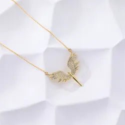 Celestial Guardian Angel Wing Necklace necklace La Vie Bien Celestial Guardian Angel Wing Necklace