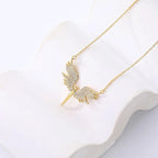 Celestial Guardian Angel Wing Necklace necklace La Vie Bien Celestial Guardian Angel Wing Necklace