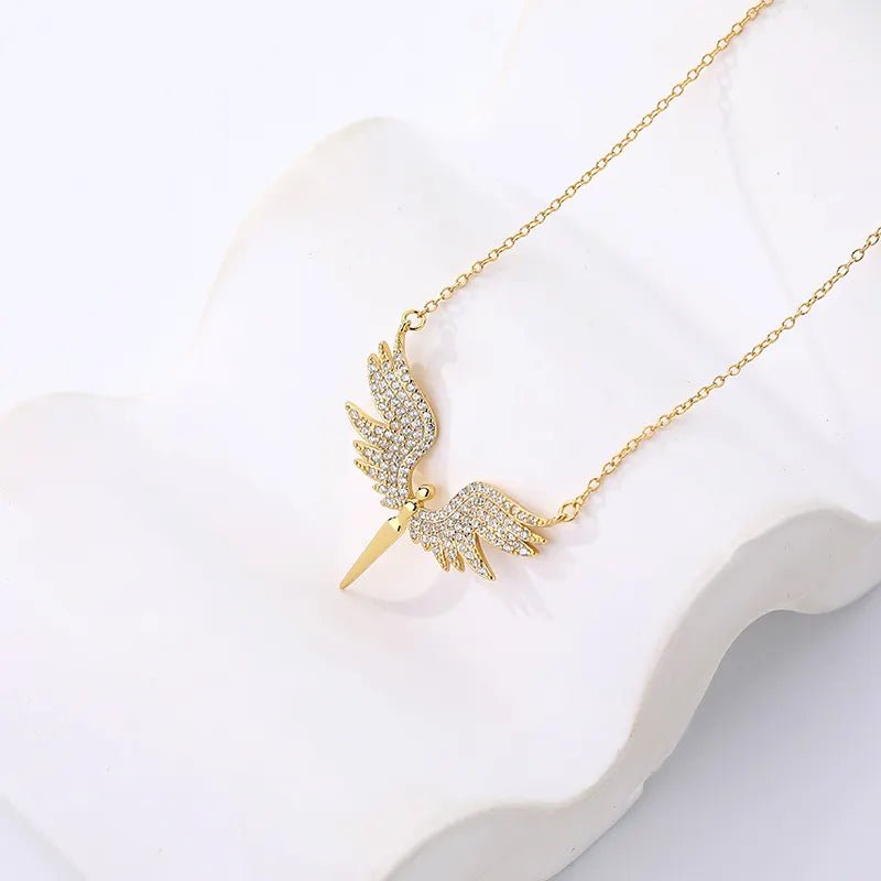 Celestial Guardian Angel Wing Necklace necklace La Vie Bien Celestial Guardian Angel Wing Necklace