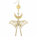 Celestial Luna Moth Oversized Gold Earrings Accessories La Vie Bien Celestial Luna Moth Oversized Gold Earrings
