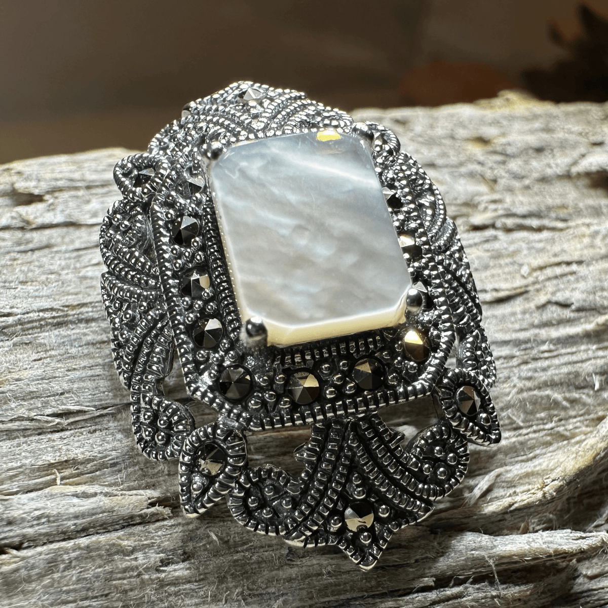 Cella Celtic Marcasite Brooch in Sterling Silver Brooch La Vie Bien Cella Celtic Marcasite Brooch in Sterling Silver