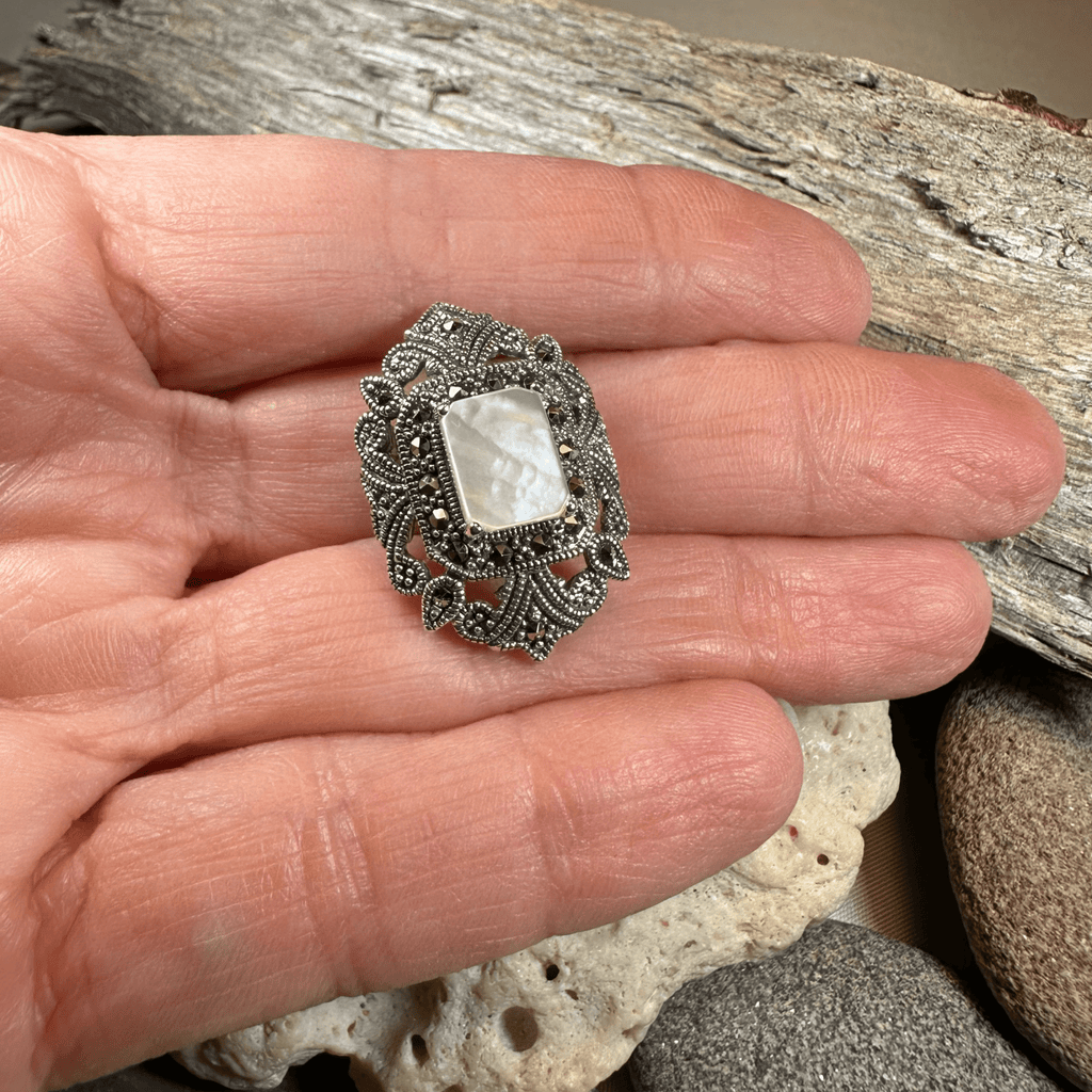Cella Celtic Marcasite Brooch in Sterling Silver Brooch La Vie Bien Cella Celtic Marcasite Brooch in Sterling Silver