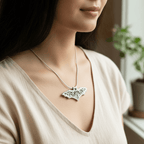 Celtic Bat Pewter Necklace Pendant La Vie Bien Celtic Bat Pewter Necklace