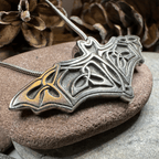 Celtic Bat Pewter Necklace Pendant La Vie Bien Celtic Bat Pewter Necklace