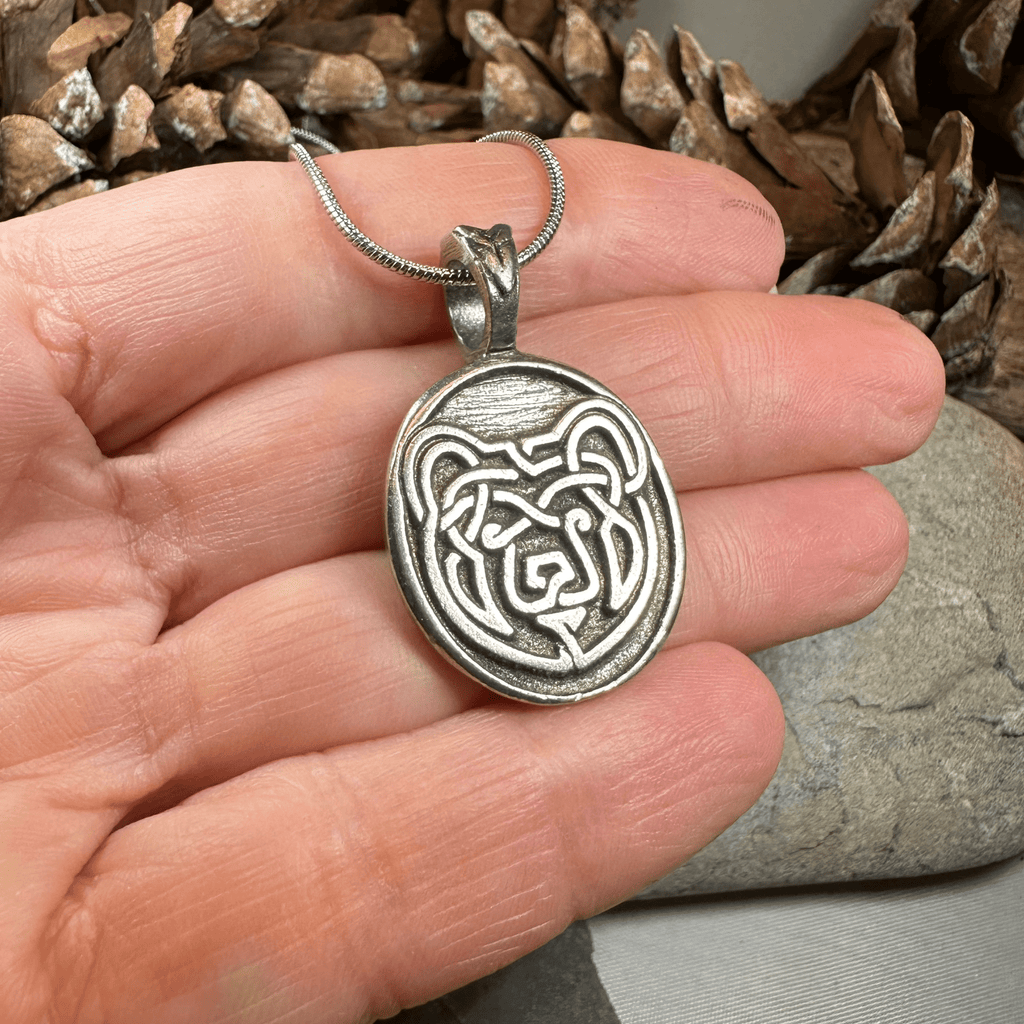 Celtic Bear Pewter Necklace Pendant La Vie Bien Celtic Bear Pewter Necklace