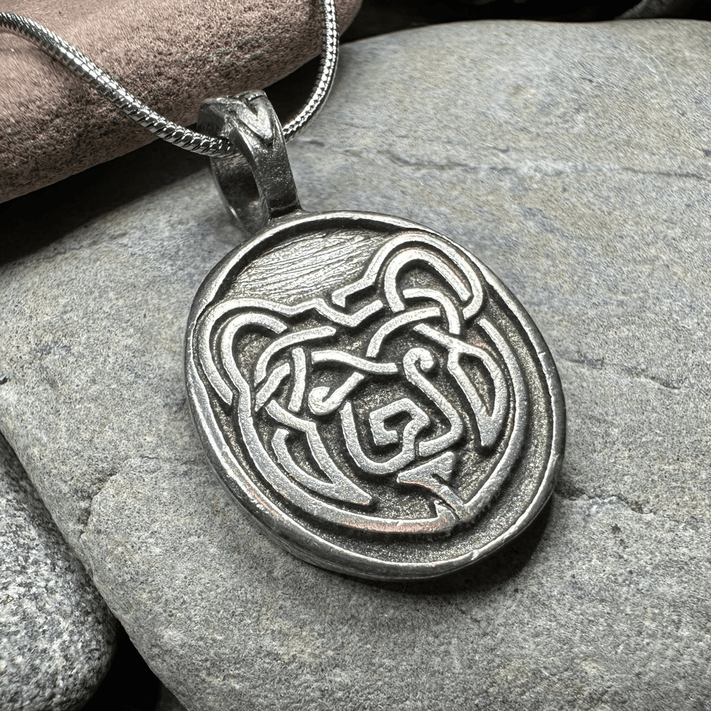 Celtic Bear Pewter Necklace Pendant La Vie Bien Celtic Bear Pewter Necklace