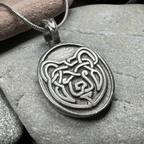 Celtic Bear Pewter Necklace Pendant La Vie Bien Celtic Bear Pewter Necklace
