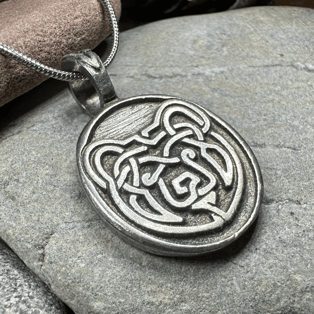 Celtic Bear Pewter Necklace Pendant La Vie Bien Celtic Bear Pewter Necklace