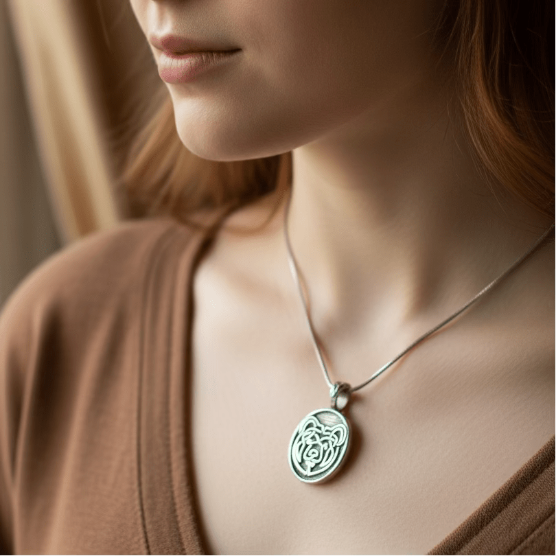 Celtic Bear Pewter Necklace Pendant La Vie Bien Celtic Bear Pewter Necklace