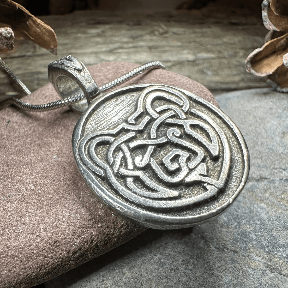 Celtic Bear Pewter Necklace Pendant La Vie Bien Celtic Bear Pewter Necklace