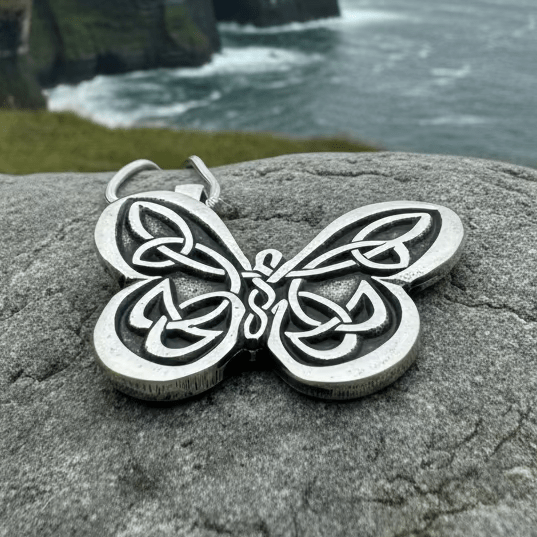 Celtic Butterfly Pewter Necklace Pendant La Vie Bien Celtic Butterfly Pewter Necklace