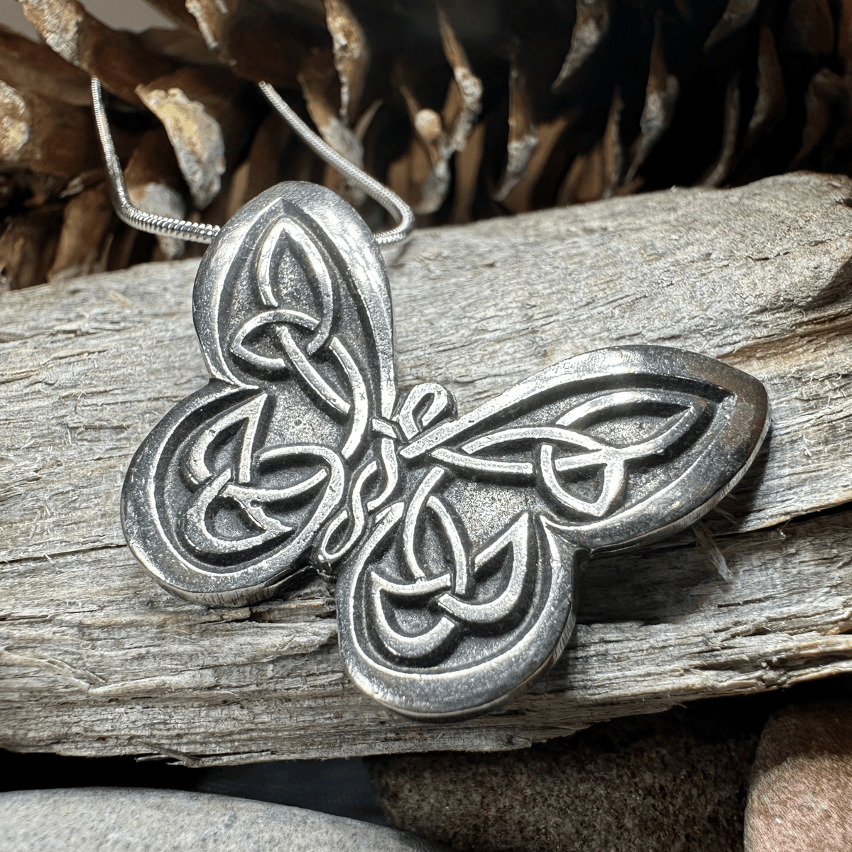 Celtic Butterfly Pewter Necklace Pendant La Vie Bien Celtic Butterfly Pewter Necklace