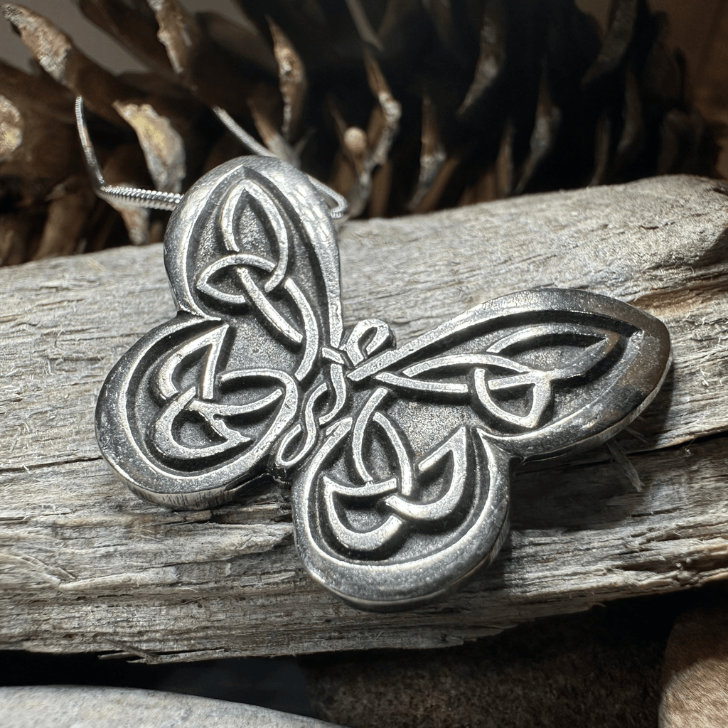 Celtic Butterfly Pewter Necklace Pendant La Vie Bien Celtic Butterfly Pewter Necklace