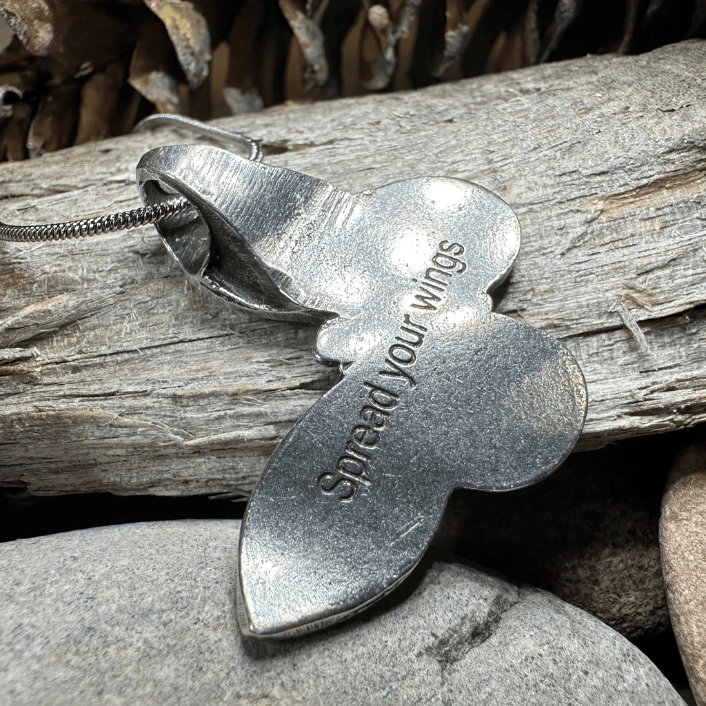 Celtic Butterfly Pewter Necklace Pendant La Vie Bien Celtic Butterfly Pewter Necklace