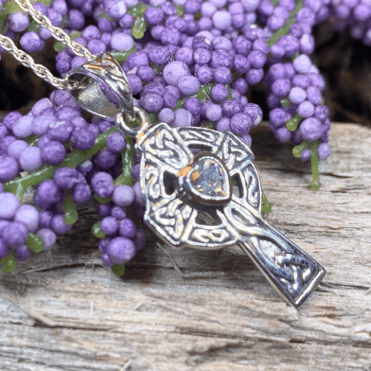Celtic Cross Heart Necklace Pendant La Vie Bien Celtic Cross Heart Necklace