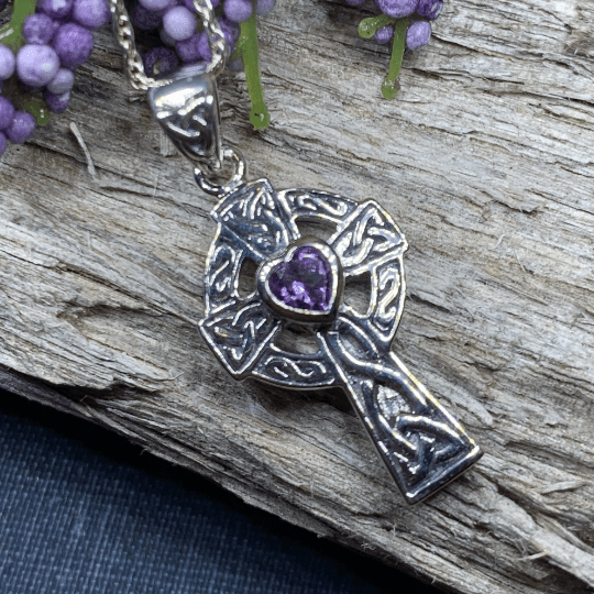Celtic Cross Heart Necklace Pendant La Vie Bien Celtic Cross Heart Necklace