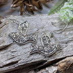 Celtic Dove Earrings - Scotland Jewelry Dangle Earrings La Vie Bien Celtic Dove Earrings - Scotland Jewelry