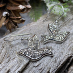 Celtic Dove Earrings - Scotland Jewelry Dangle Earrings La Vie Bien Celtic Dove Earrings - Scotland Jewelry