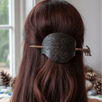 Celtic Dragon Leather Hair Slide for Women Hair Slide La Vie Bien Celtic Dragon Leather Hair Slide for Women
