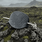 Celtic Dragon Leather Hair Slide for Women Hair Slide La Vie Bien Celtic Dragon Leather Hair Slide for Women